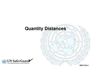 Quantity Distances