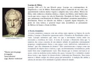 Leucipo de Mileto (500 a. C.)