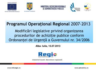Programul Operaţional Regional 2007-2013