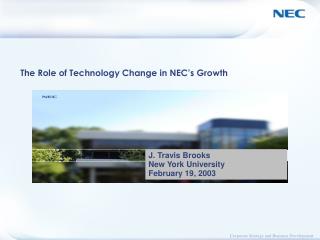 The Role of Technology Change in NEC’s Growth