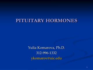 PITUITARY HORMONES