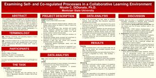 Examining Self- and Co-regulated Processes in a Collaborative Learning Environment