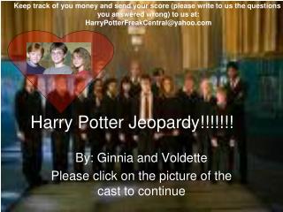 Harry Potter Jeopardy!!!!!!!
