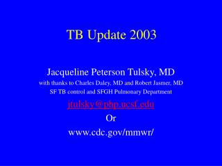 TB Update 2003
