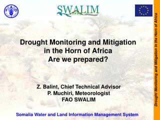 Drought Monitoring and Mitigation in the Horn of Africa Are we prepared?