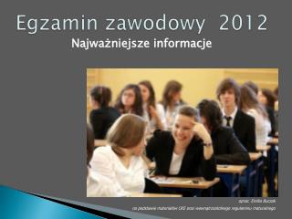Egzamin zawodowy 2012