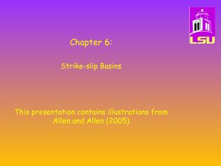 Chapter 6: Strike-slip Basins