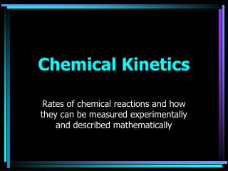 Chemical Kinetics