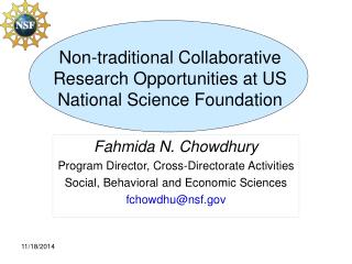 Non-traditional Collaborative Research Opportunities at US National Science Foundation