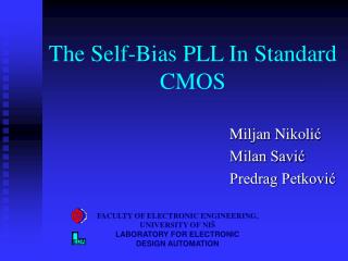 The Self - Bias PLL I n Standard CMOS