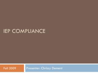 IEP Compliance