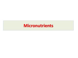 Micronutrients