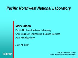 Pacific Northwest National Laboratory