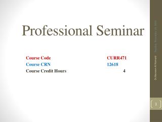 Professional Seminar