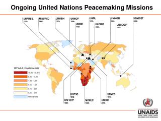 Ongoing United Nations Peacemaking Missions