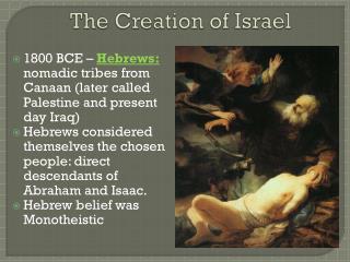 The Creation of Israel