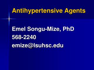 Antihypertensive Agents