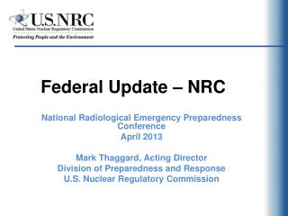 Federal Update – NRC