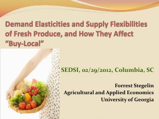 Demand Elasticities and Supply Flexibilities of Fresh Produce, and How They Affect “Buy-Local”