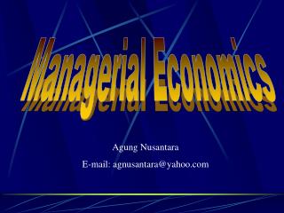 Managerial Economics