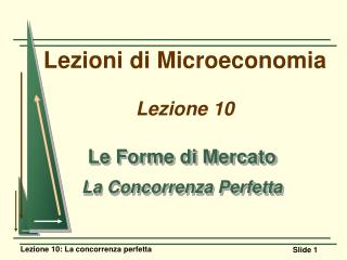 Lezioni di Microeconomia Lezione 10