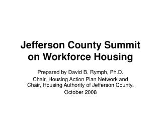 Jefferson County Summit on Workforce Housing