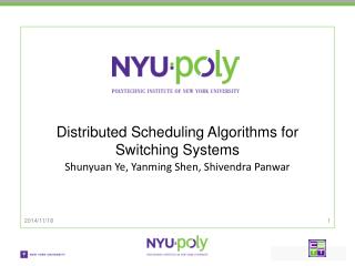 Distributed Scheduling Algorithms for Switching Systems