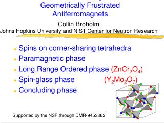 Neutron Scattering from Geometrically Frustrated Antiferromagnets