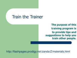 PPT - Train The Trainer PowerPoint Presentation, Free Download - ID:67671