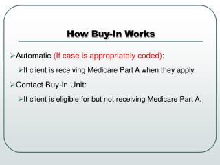 How Buy-In Works