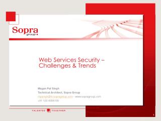 Web Services Security – Challenges &amp; Trends