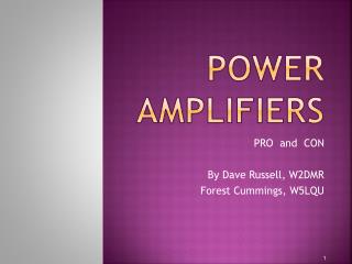 POWER AMPLIFIERS