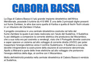 CABORA BASSA