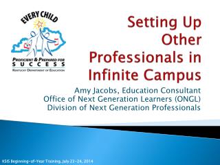 Setting Up Other Professionals in Infinite Campus