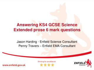 Answering KS4 GCSE Science Extended prose 6 mark questions