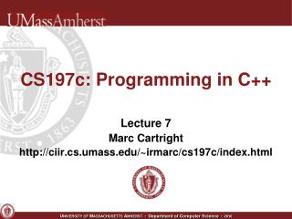 CS197c: Programming in C++