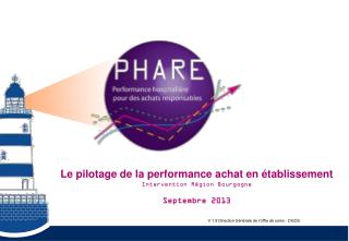 Le pilotage de la performance achat en établissement Intervention Région Bourgogne Septembre 2013