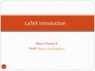 LaTeX Introduction