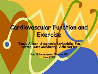 Cardiovascular Function and Exercise