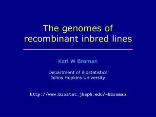 The genomes of recombinant inbred lines