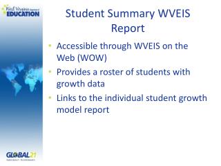 Student Summary WVEIS Report