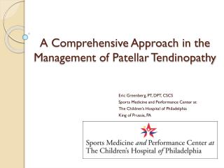 A Comprehensive Approach in the Management of Patellar Tendinopathy