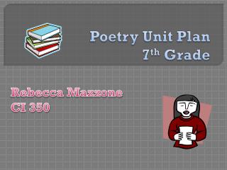 Poetry Unit Plan 7 th Grade