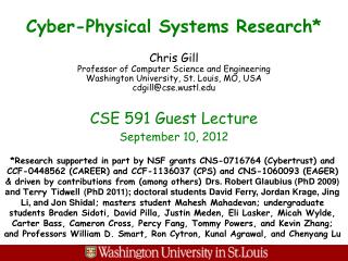 Cyber-Physical Systems Research*