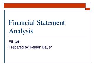 Financial Statement Analysis