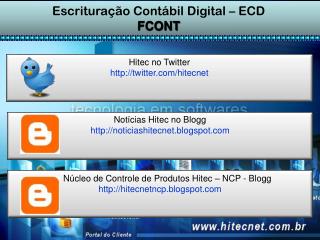 Escrituração Contábil Digital – ECD FCONT