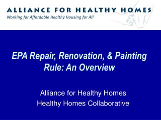 EPA Repair, Renovation, &amp; Painting Rule: An Overview