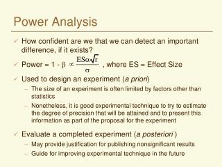 Power Analysis