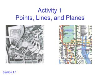 Activity 1 Points, Lines, and Planes
