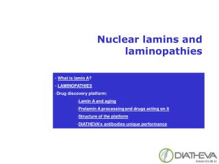 Nuclear lamins and laminopathies